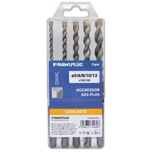 Набор буров RAWLPLUG Aggressor SDS plus, 3 шт RT-SDSA-SET1