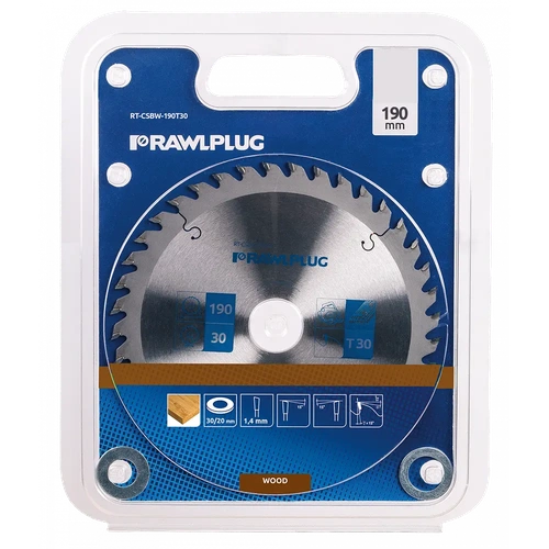 Пила дисковая для дерева RAWLPLUG Ø160 мм, 24 зуба RT-CSBW-160T24