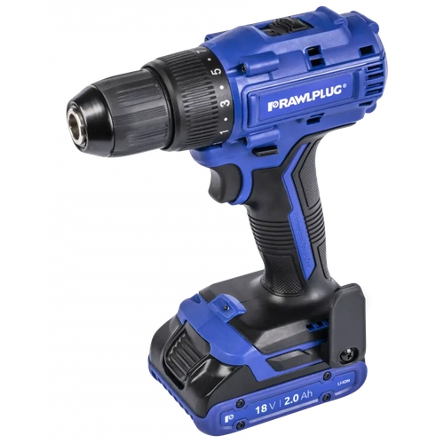 Аккумуляторная дрель-шуруповерт RAWLPLUG RawlDriver 55 Нм, 18В, набор R-PDD18-55-M2