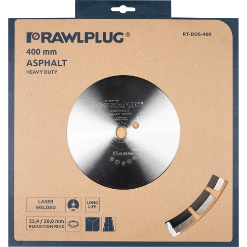 Алмазный круг для резки асфальта RAWLPLUG Ø400 мм RT-DDS-400