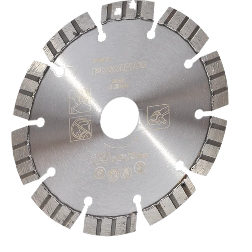 Алмазный диск для резки армированного бетона RAWLPLUG Ø125 мм RT-DDA-125